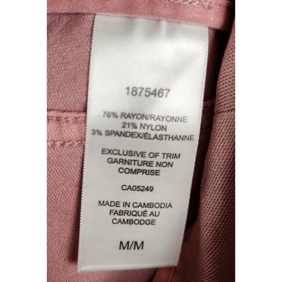 UP! Pink Pull On Crop Pants NWT Women’s Stretch Comfort Casual Trousers - Picture 5 of 8